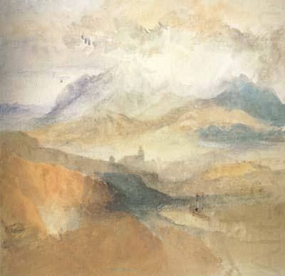 Joseph Mallord William Turner View of an Alpine Valley probably the Val d'Aosta (mk10) china oil painting image